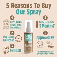 Salt Of The Earth Natural Deodorant Spray - Ginger & Jasmine